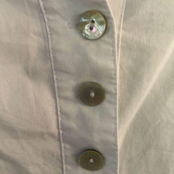 Zac & Rachel White tunic blouse with shell button detail size L - Picture 3 of 7